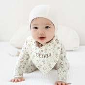 Personalized Bandana Bib - Posies
