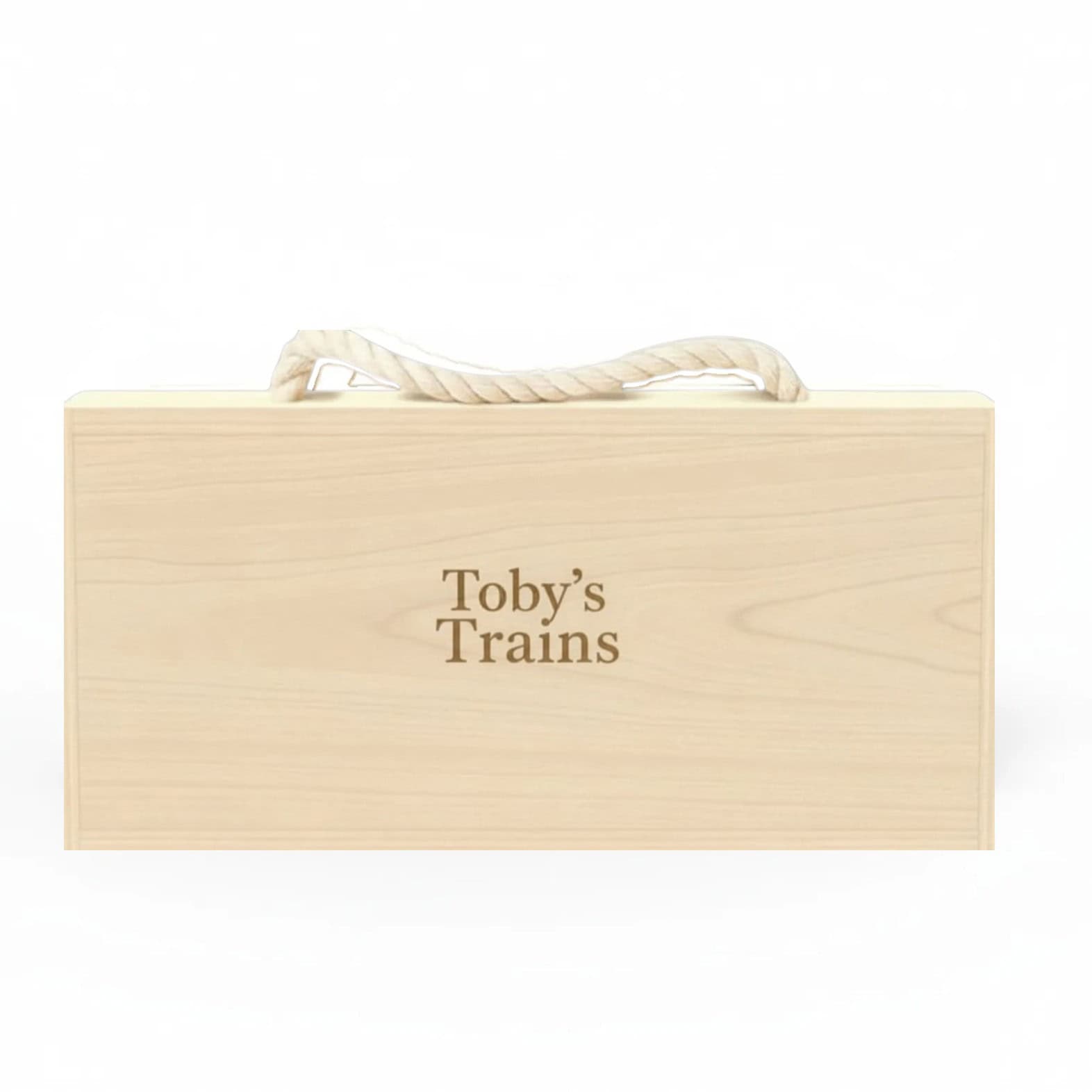 Wooden Train Set with Display Case - Image 4